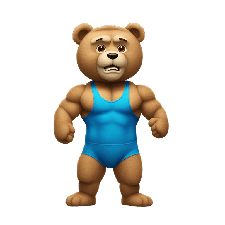 絵文字：Ted2 movie teddy bear body builder pose