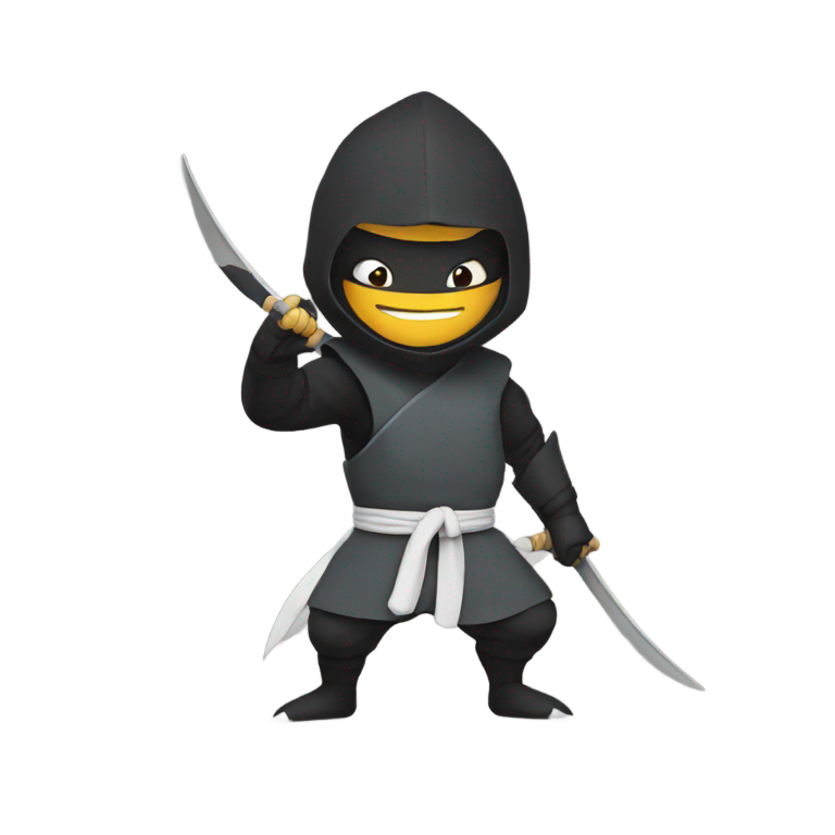 genmoji : ninja with shark head