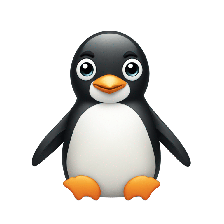 genmoji: A sad penguin