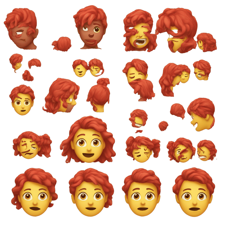 genmoji: A Red face with different experience