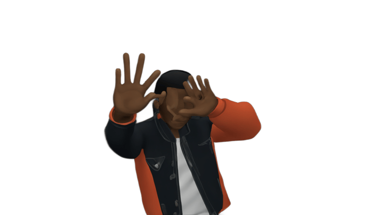 genmoji: a black man doing the yvl hand sign