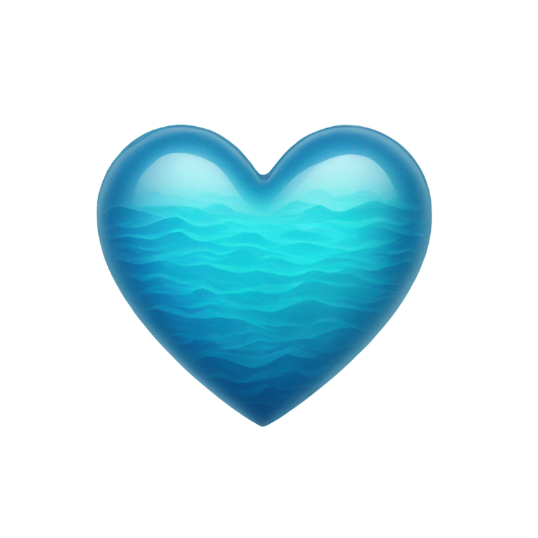genmoji：海蓝色心形