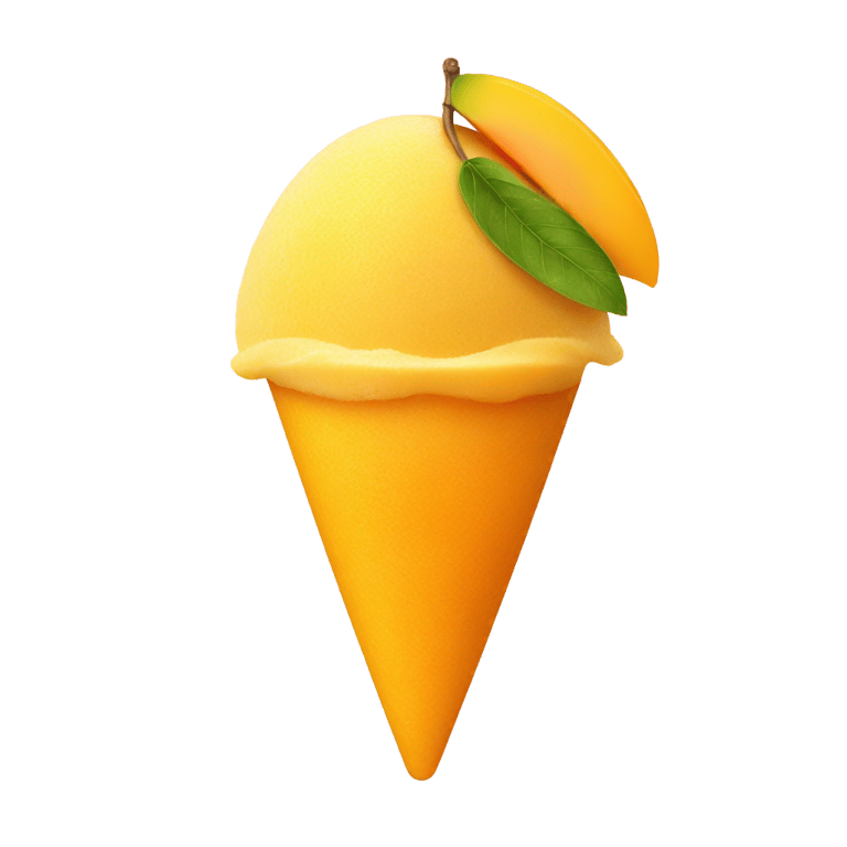 genmoji: Mango sorbet