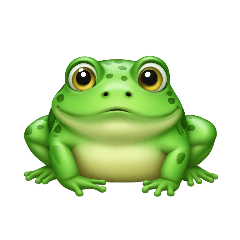 genmoji: fat cute frog