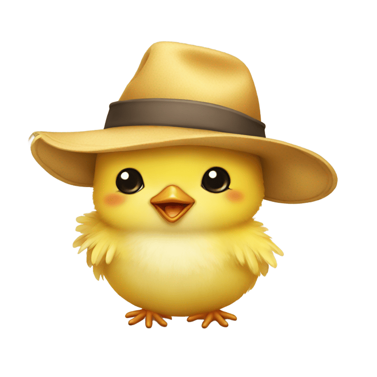 genmoji : A little chick with hat