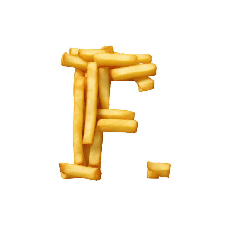 genmoji: Letter f made out of French fries