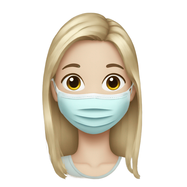 genmoji: Girl with face mask