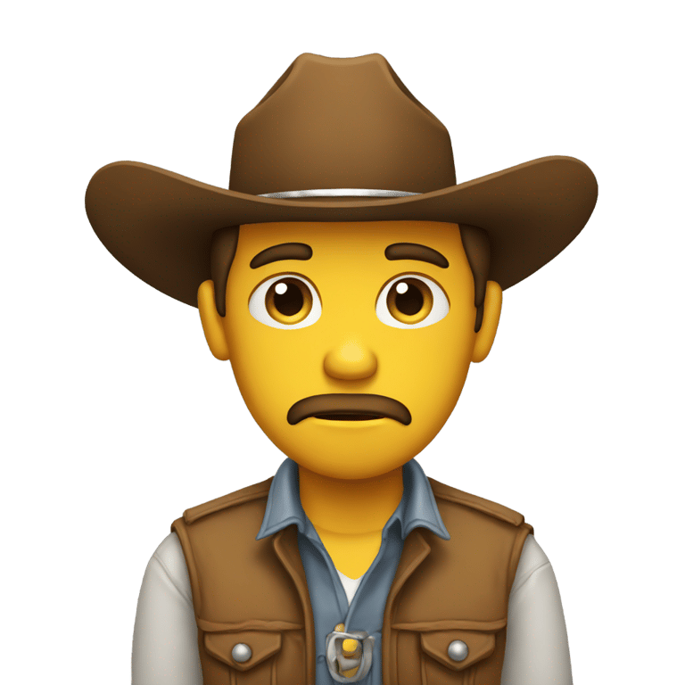 genmoji: sad cowboy