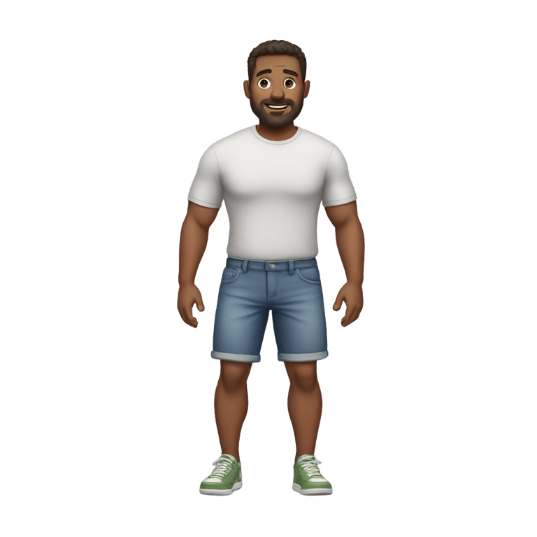 genmoji: dad wearing shorts