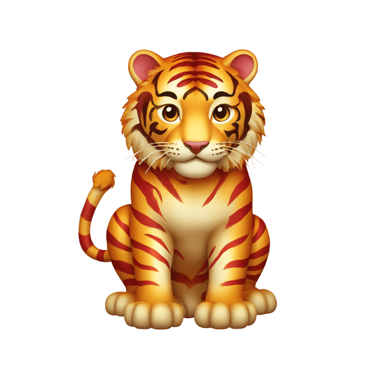 genmoji: A red and gold tiger representing the Chinese zodiac