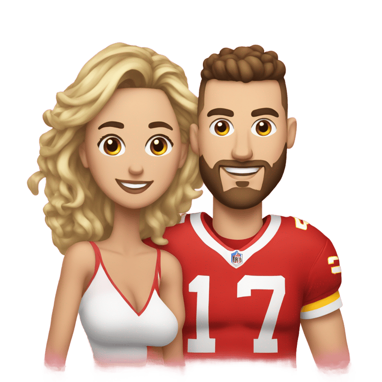 genmoji: Travis Kelce and Some Random Lady