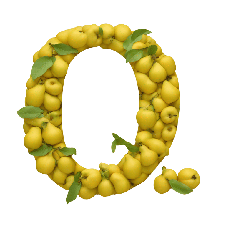 genmoji: Letter q made out of a quince