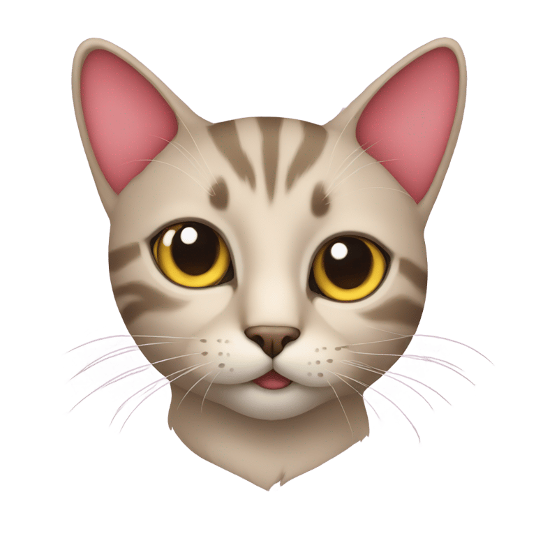 genmoji: A cat with eyes made of hearts