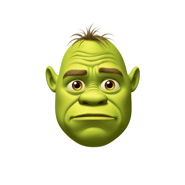 genmoji: Sad shrek