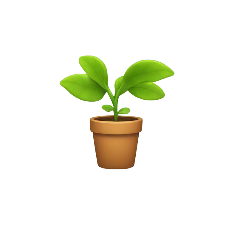 genmoji: Small plant with two leafs that look like a propeller