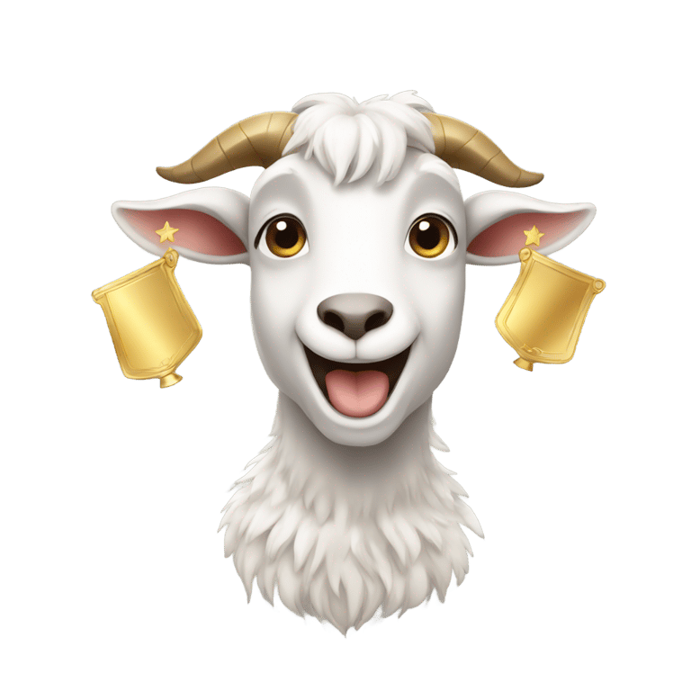 genmoji: Goat with 5 awards