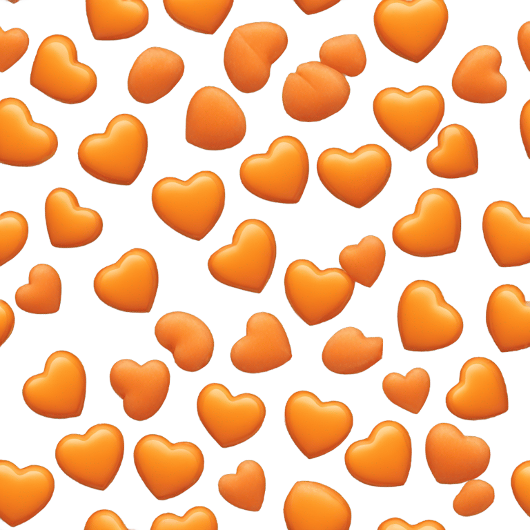 genmoji: A orange heart-shaped sugar candy