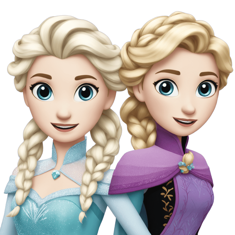 genmoji: Elsa and anna