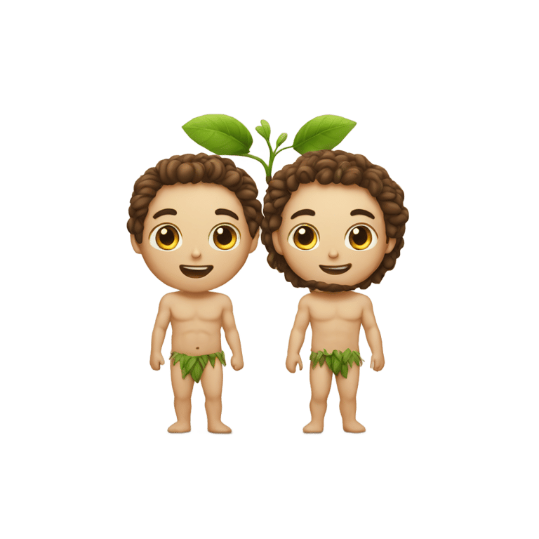 genmoji: Adam and Eve