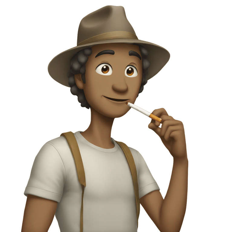 genmoji: moyai and cigarett