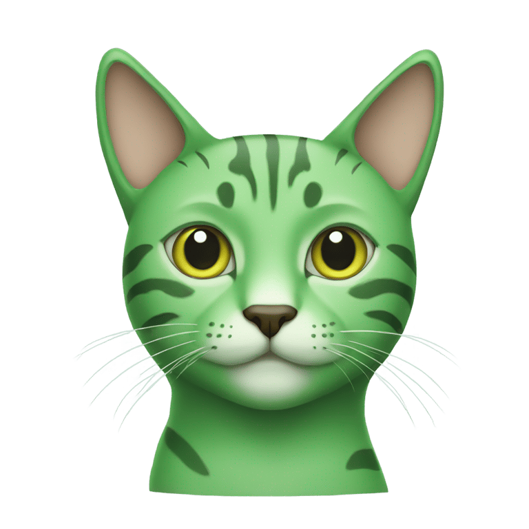 genmoji: Green Cat