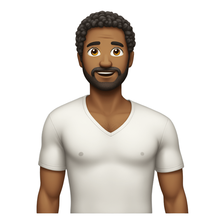 genmoji: Man with chest hair