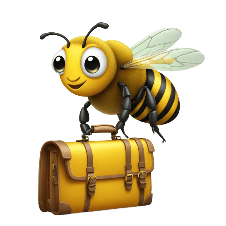 genmoji: Bee with briefcase