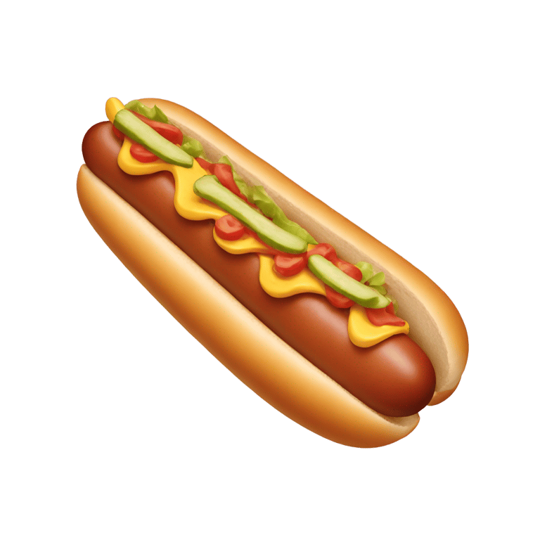 genmoji: a hotdog with a face