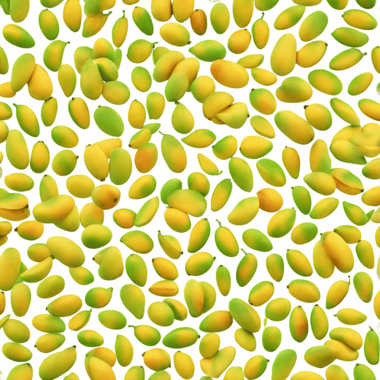 genmoji: Letter m made out of mangoes