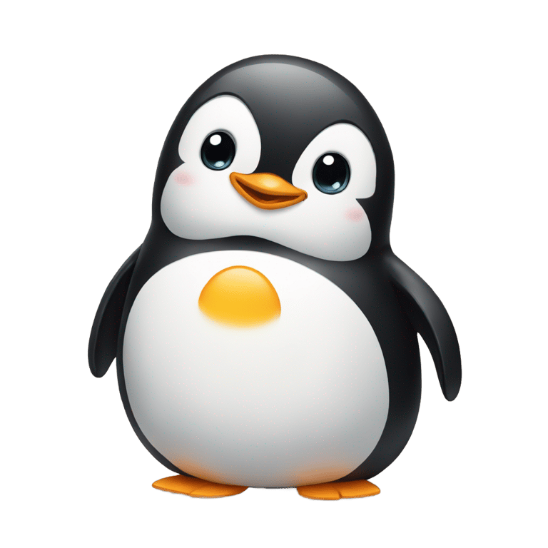 genmoji: shy penguin