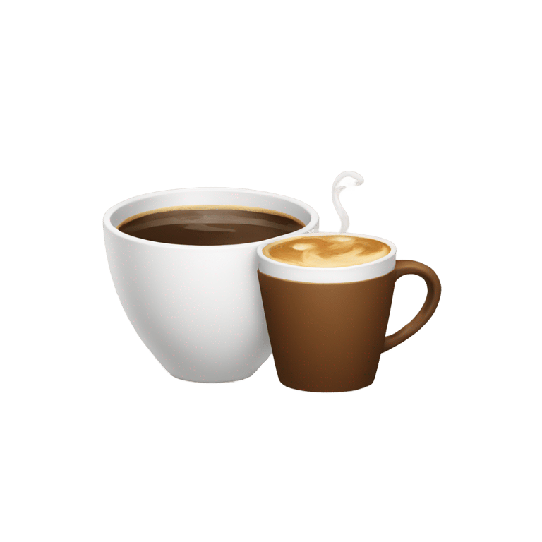 genmoji: a face drinking coffee