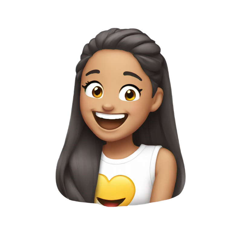 絵文字：アリアナ・グランデが笑っている