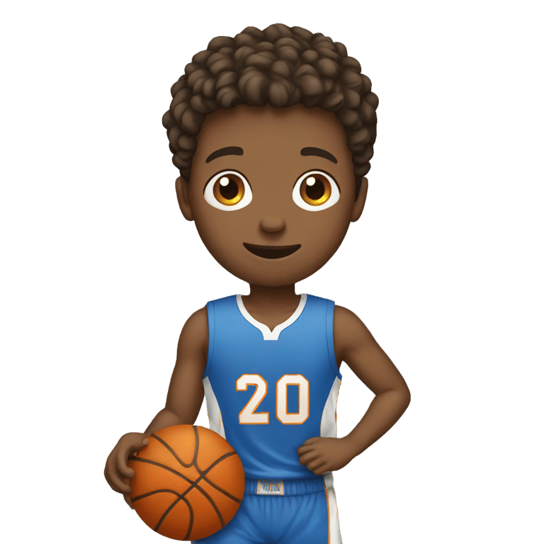 genmoji: Boy with basketball