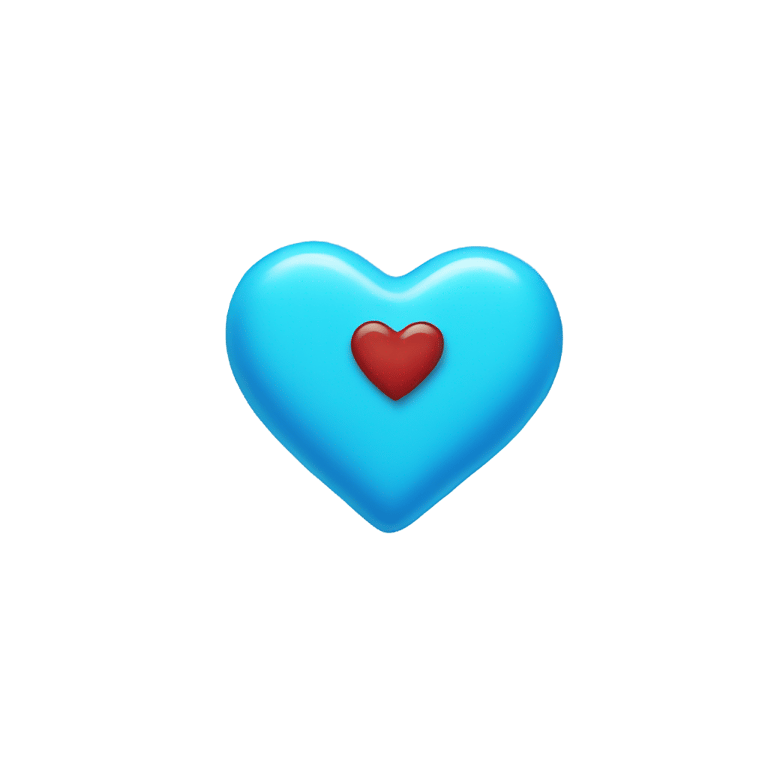 genmoji: AN BLUE HEART-SHAPED CANDY