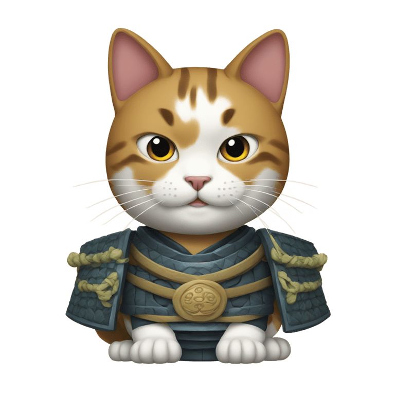 genmoji: A samurai cat