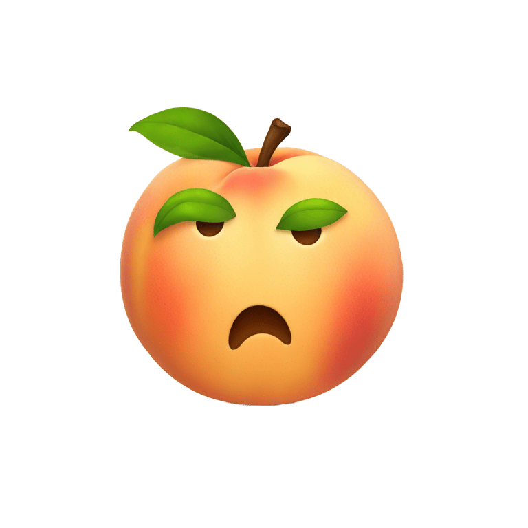 genmoji: Peach with face