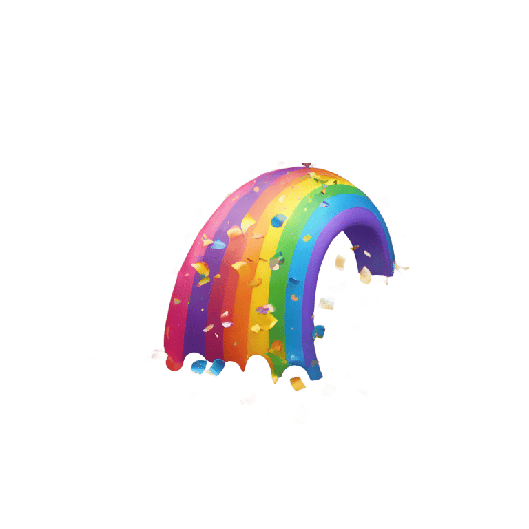 genmoji: rainbow with confetti