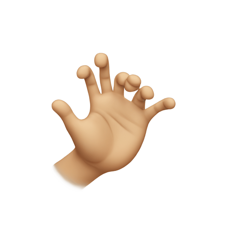 genmoji : One hand ready to keep a Iphone