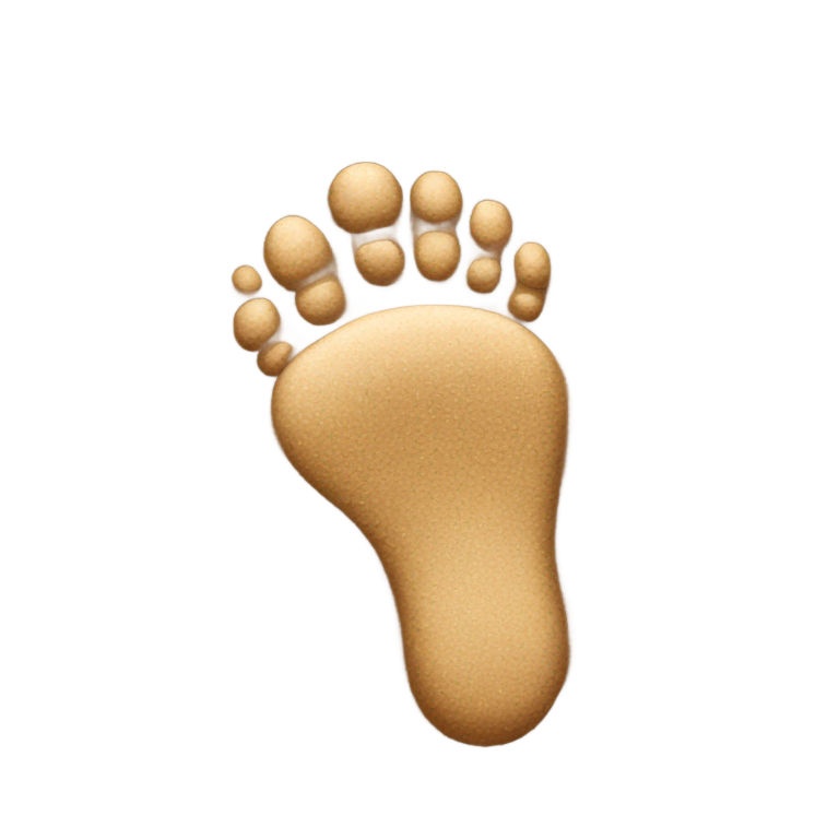 genmoji: Foot in the sand