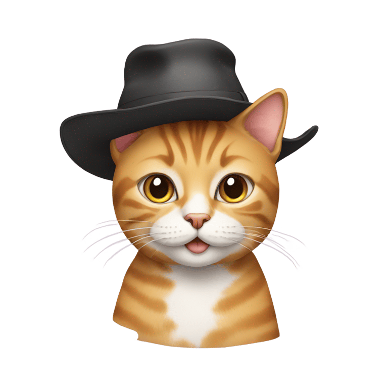 genmoji: cat with hat