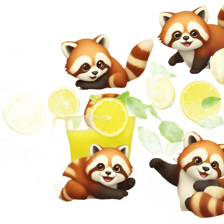 genmoji: Lemonade, red panda