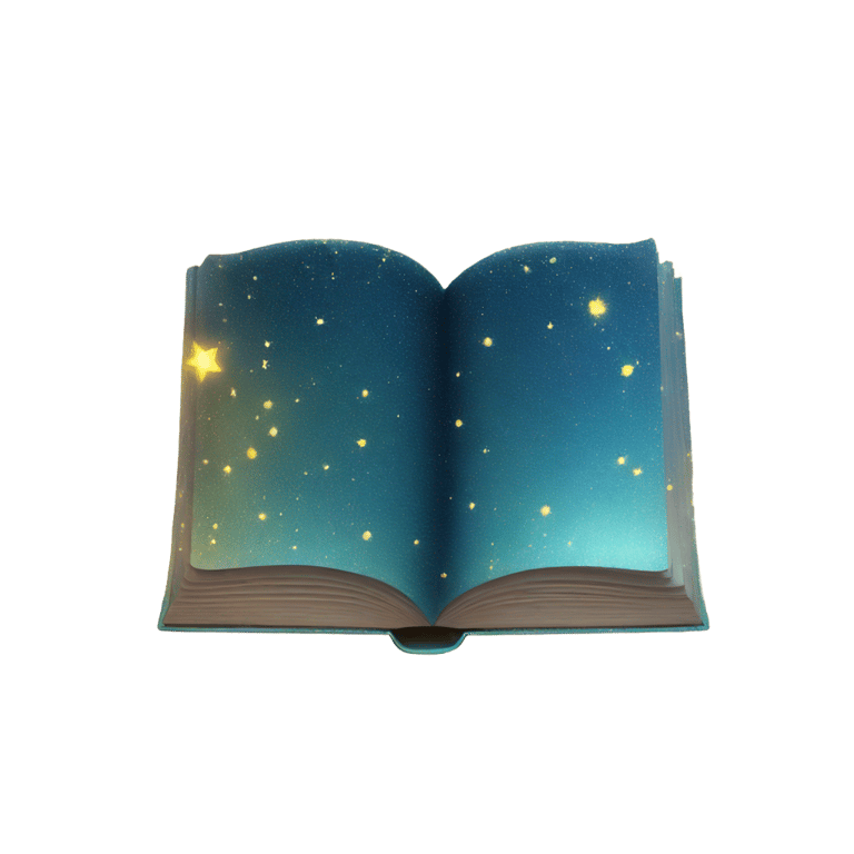 絵文字：open book surrounded by sparkles