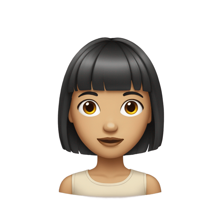 genmoji: Teenage girl with bangs