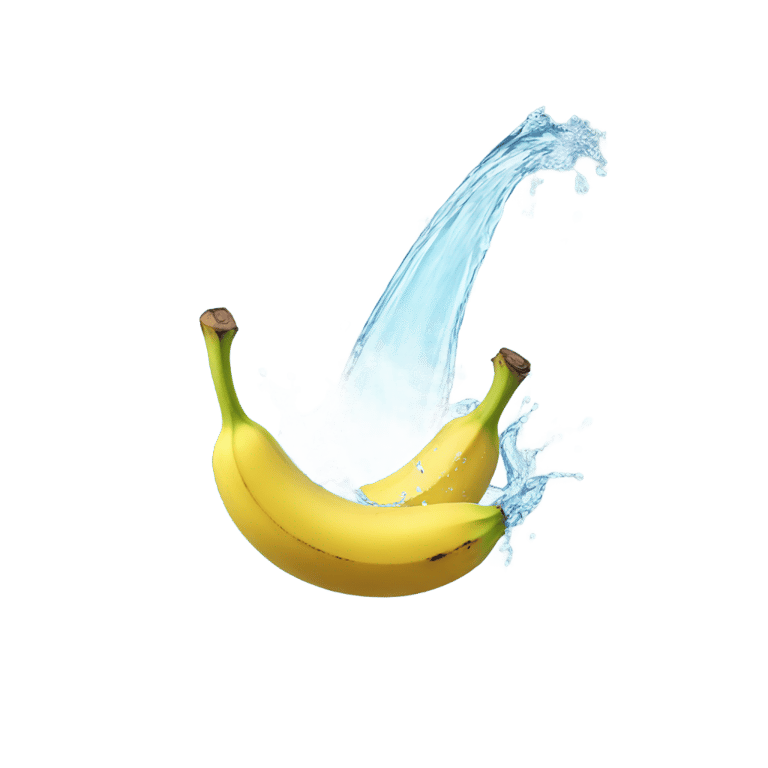 genmoji: banana spraying water