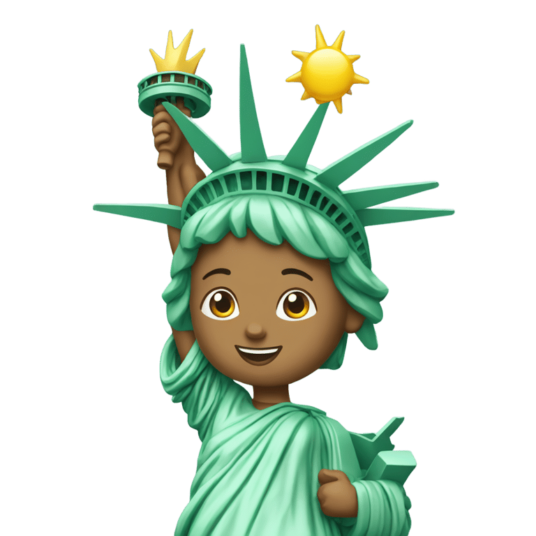 絵文字：100% Statue of Liberty