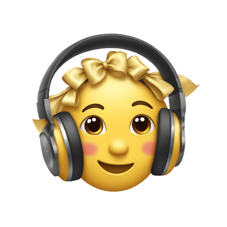 genmoji: headphones with bows