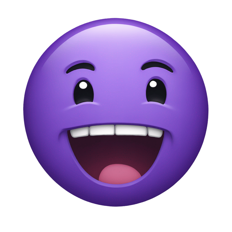 genmoji: A purple cry laughing