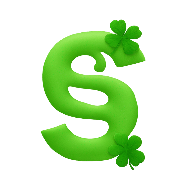 genmoji: Letter s made out of a shamrock shake