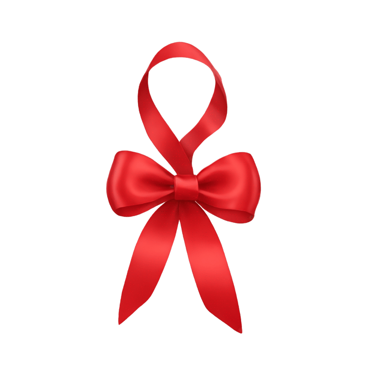 genmoji: red coquette ribbon