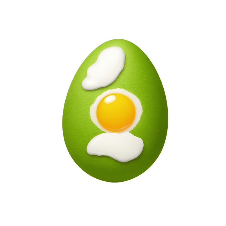 genmoji: egg smiley with matcha